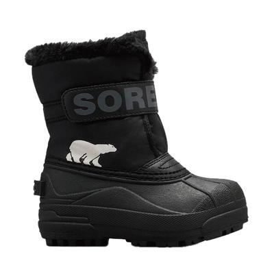 Sorel Barn Snökommendör Storlek Kolsvarta Stövlar, 18,0 cm, Svart,
