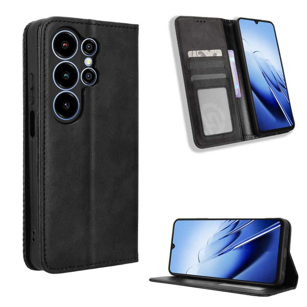 Flip Cover Compatible for Blackview Wave 10 Leather Case [Flip Vintage Leather] Shockproof Durable Retro Phone Case