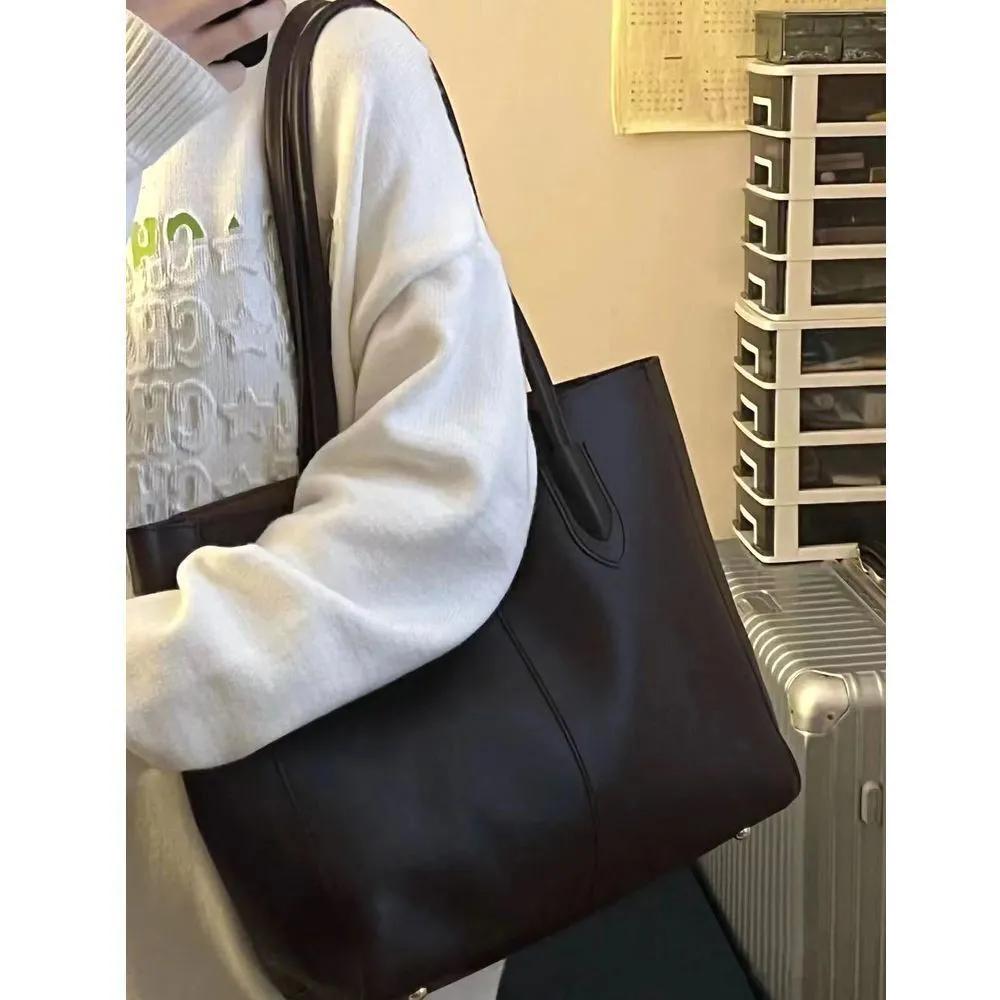 WTEMO Große Kapazität für Damen, lässige große Taschen, einfarbig, elegante Taschen, vielseitige tragbare Umhängetaschen mit großer Kapazität