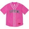 Supreme Polartec Baseball Jersey Pink