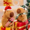 Green Scarf Christmas Capybara Plush Doll Dress Up Capibara Fluffty Doll  Christmas Toy