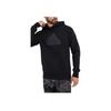 Adidas Solid Color Hooded Long Sleeve American Sweatshirt Men sweatshirts Black IC3749