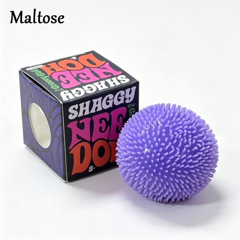 Needoh Fuzzy Spiky Fuzz Squishy Squeeze Ball Complete Set Anti Maltose Stress Anxiety Relief Vent Decompression Sensory Play Toy