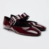 Ayakkabı Kadın Babetler Sığ Ağızlı Sonbahar Sivri Burun Loafer'lar Babetler Yeni Sonbahar Leopar Retro Elbise Ayakkabıları