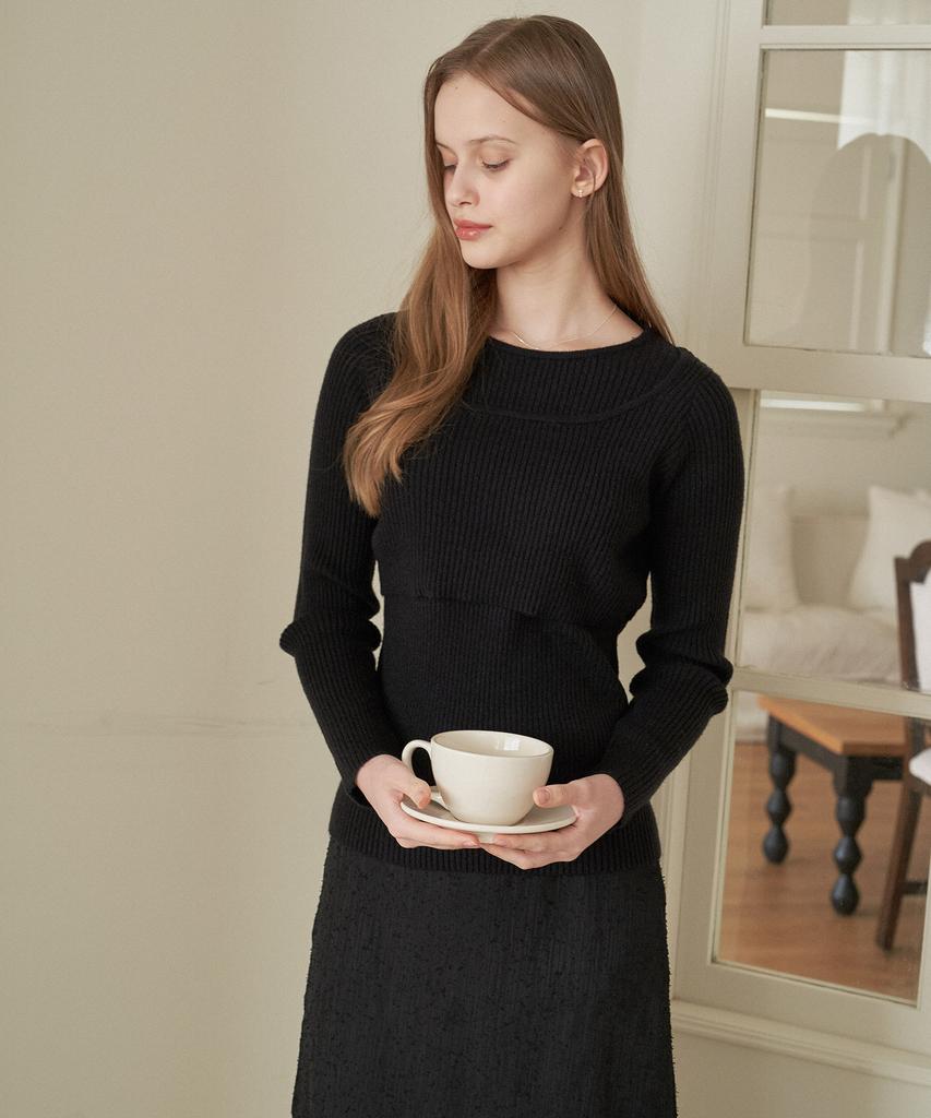Peullobeu Layered Ballet Knit_Bk