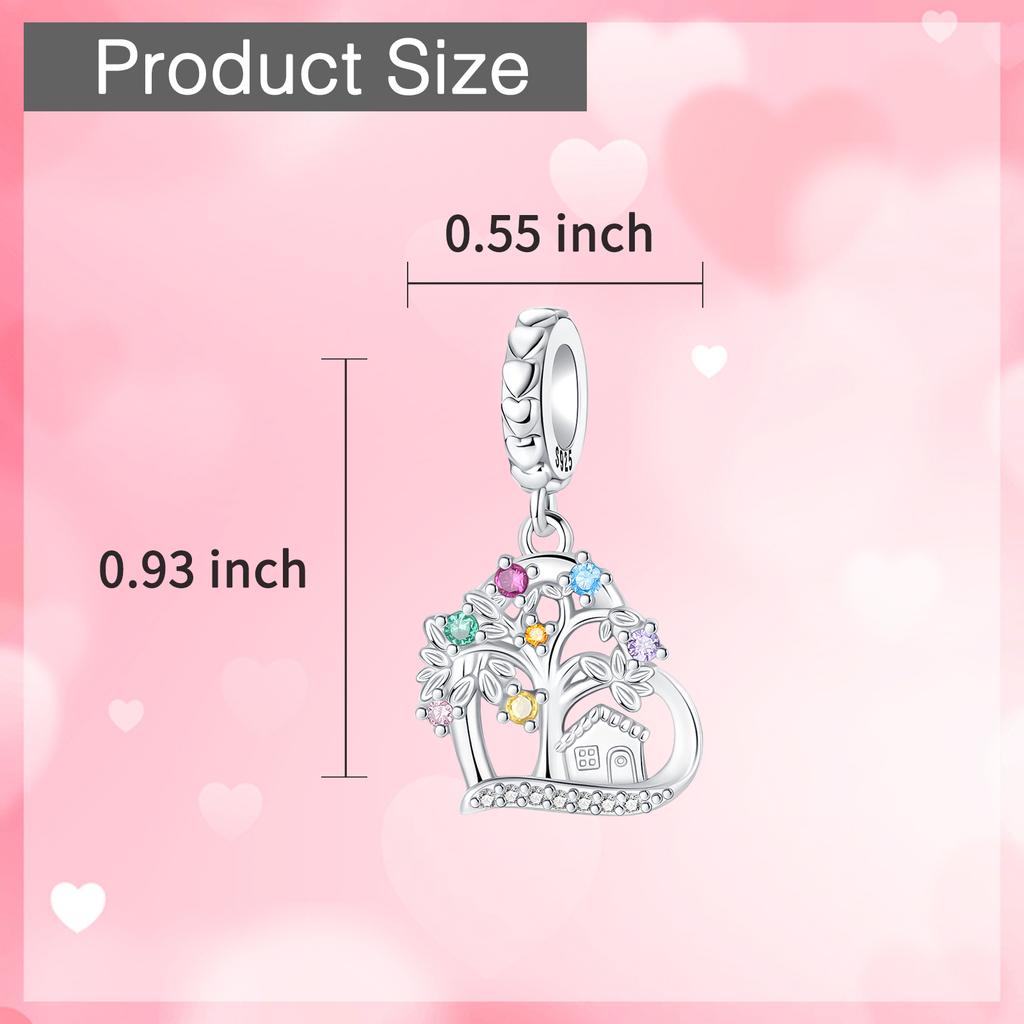 Copper Yellow Flower House Beads Tree Of Life Crossing Charms For Bracelet Pendant Women Jewelry Gifts