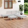 Day and Night - Day and Night Garden Furniture Set 6 Pieces Solid White Pine Wood