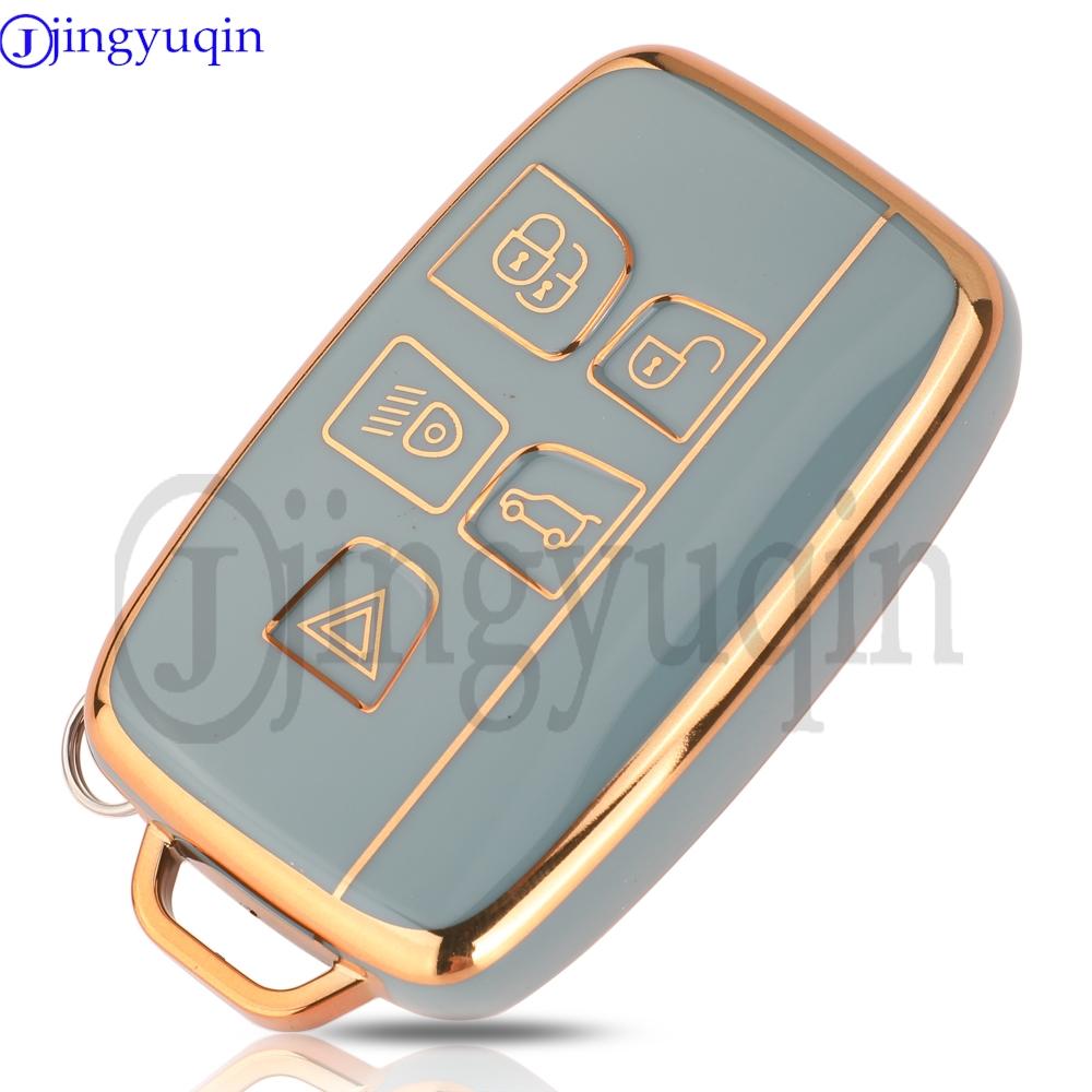 5Buttons TPU Auto Key Shell Case Cover for Land Rover Range Evoque Freelander Velar Discovery 4 Jaguar XE XJ XF Guitar