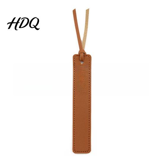 Book Accessories Faux Leather Bookmark Classic Stitched Bookmark with Rope Ultra-Thin Stationery