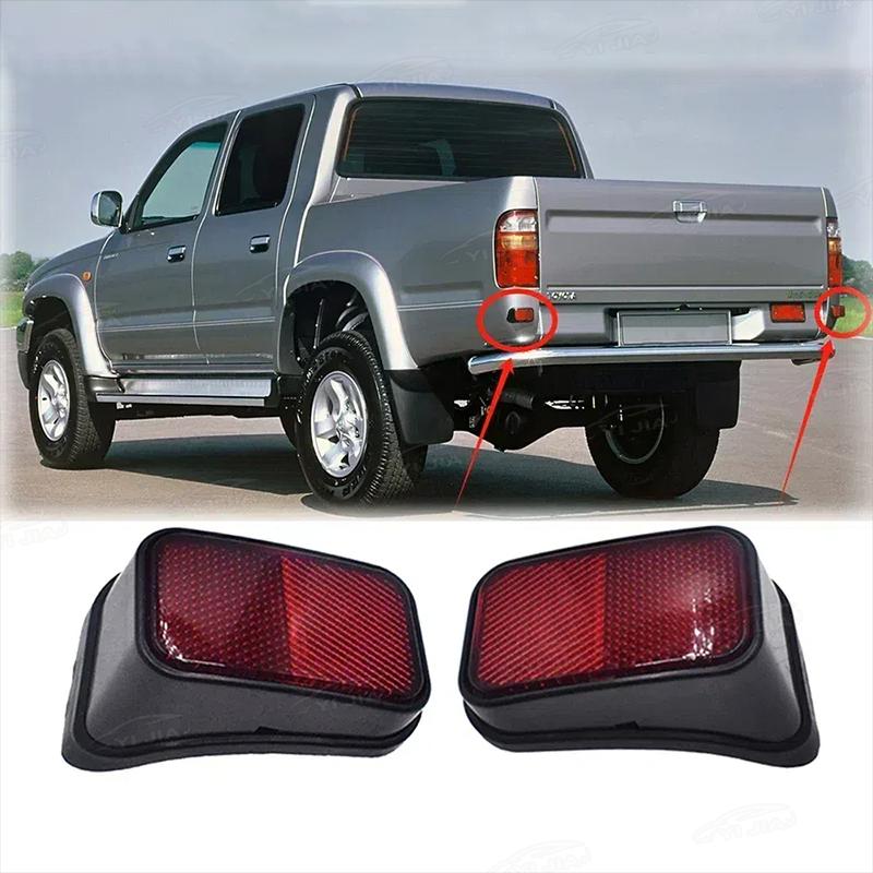 YI JIA Rear Tail Lamp Light For Toyota Hilux Pickup 1997-2006 Rear Bumper Reflector Lamp Kit Reflex Reflector Auto Parts Pair