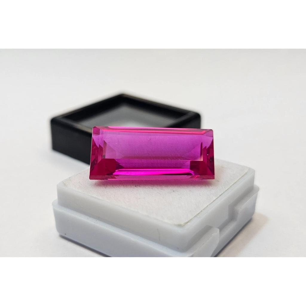 Stunning Pink Sapphire 22+ Ct Baguette Cut Certified Loose Gemstone