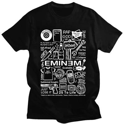 Hip Hop EMINEM T Shirt Unisex Women Fashion T-shirts Cotton Tshirt Kids Tops Tees Boy Tees Summer Camisetas Rapper Unisex's Clothing
