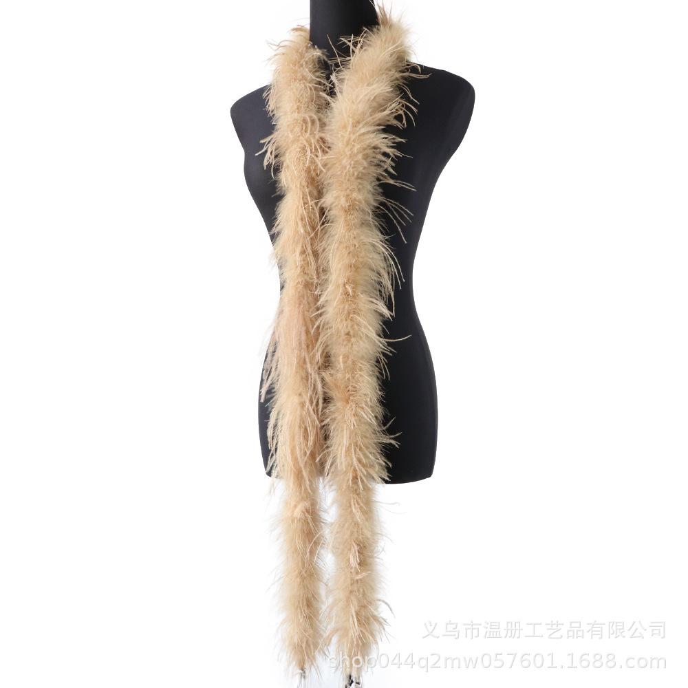 South African Ostrich Hair Top Performance Dress Raw Material Feather Top Diy Hat Scarf Down 2 Meters