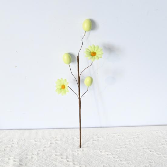 Easter Egg Picks Spring Artificial Flower Branch with Colorful Eggs for Floral Arrangements Party Home Table Centerpiece