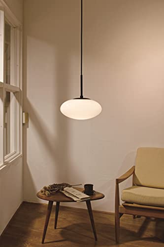 Interform Fatima 1 Pendant Light LT-4041 (Bulb not included, sold separately) Glass, White, Black, Single Light
