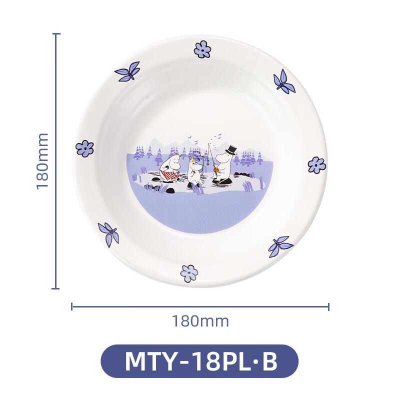 

FUJIHORO Moomin Fishing Series 18cm Enamel Plate