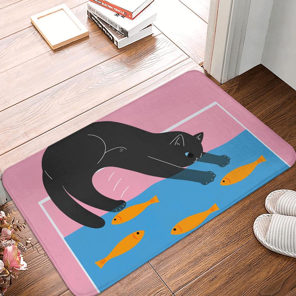 Süße Cartoon Orange Katzen Geschenk Fußmatte Matte Anti-Rutsch Badezimmer Küche Schlafzimmer Teppich Teppich 40*60cm