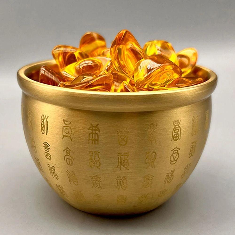 1Pcs Small Mini Pure Brass Cornucopia Wealth Attracting Baifu Jar Cup  Home Decoration Accessories