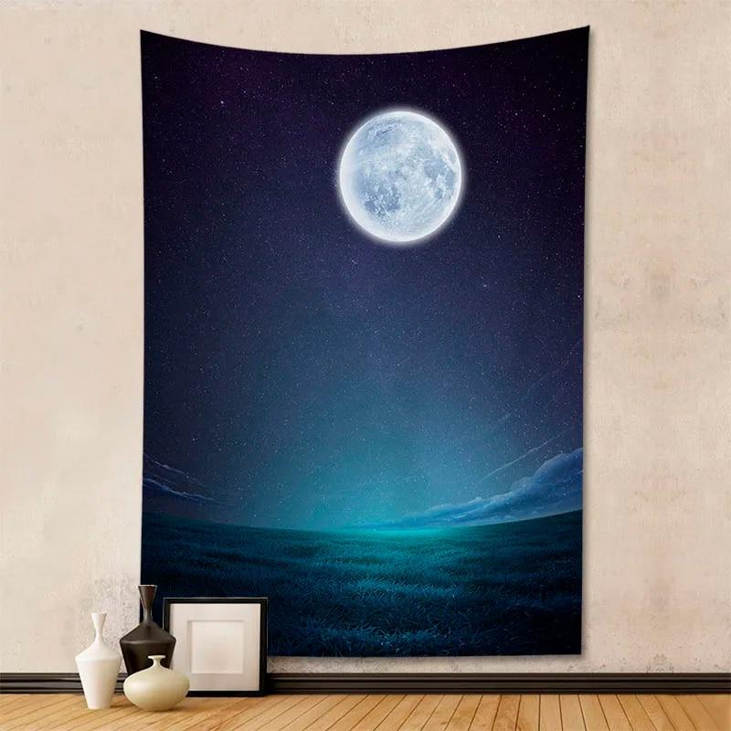 Tapestry beautiful starry sky moon room decoration home life wall hanging background cloth