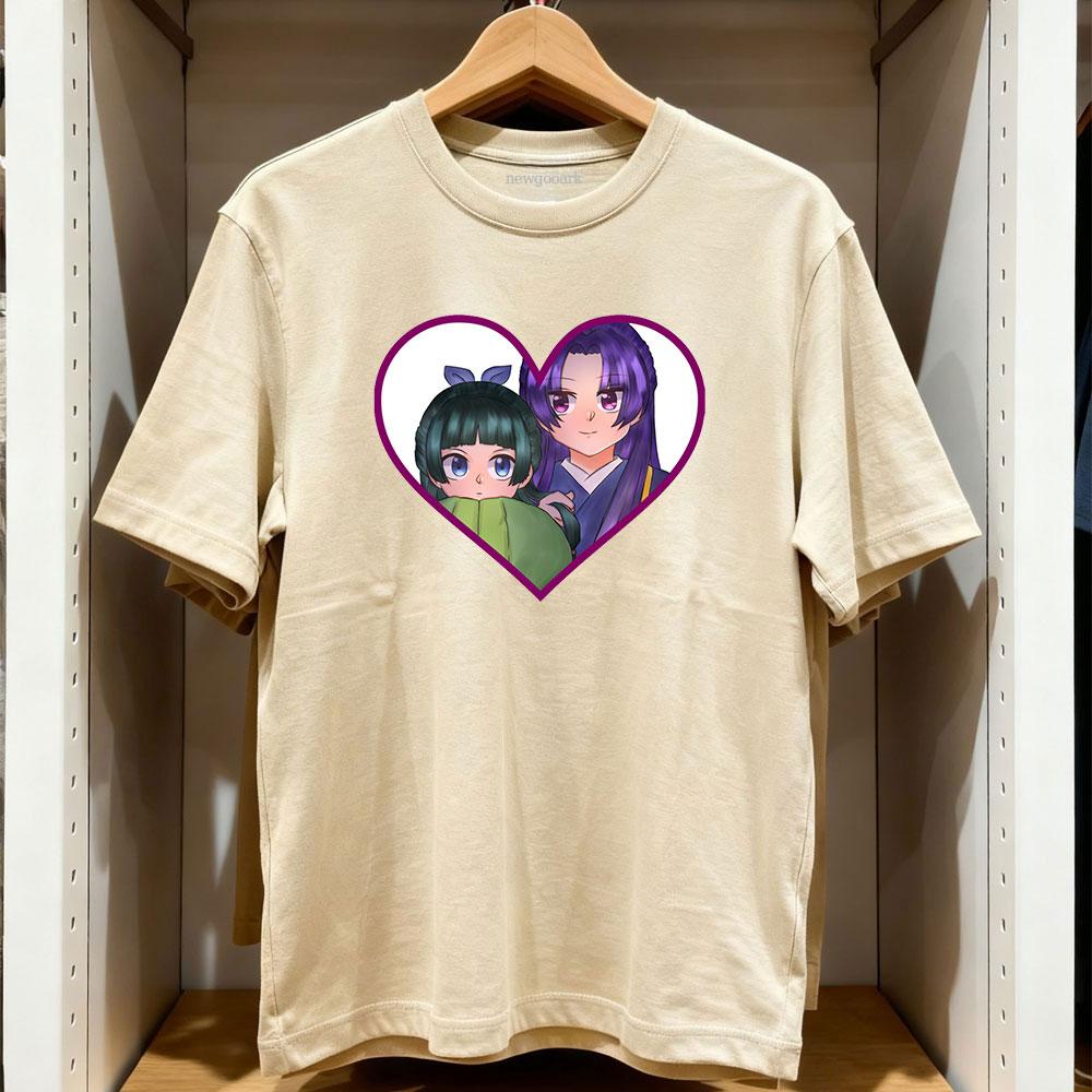 Die Apotheker-Tagebücher Maomao und Jinshi Paar Anime Klassisches T-Shirt Anime Damen Unisex Vintage Grafik-T-Shirts Baumwoll-Oberteile Tee