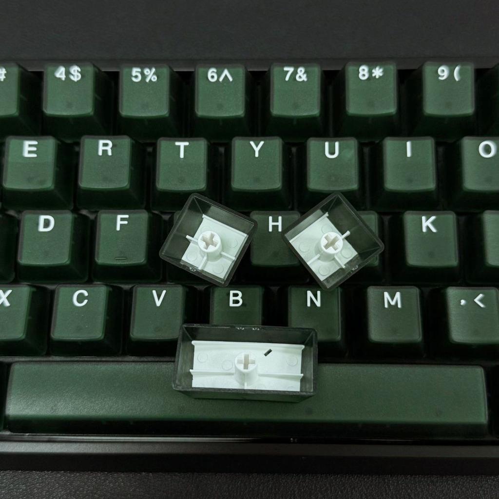 114 Keys Emerald Doule Shot PBT Keycaps Translucent Pudding Keycaps RGB Backlit OEM Profile for Gaming Keyboard MX Switches