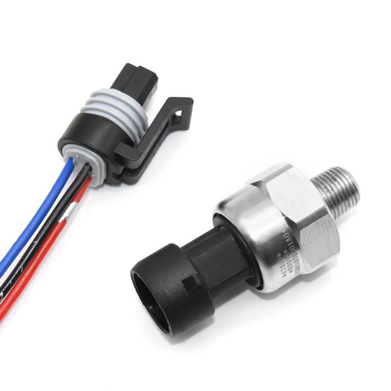 1pc 1/8NPT Oil Pressure Transducer Transmitter Sensor 145Psi / 215Psi/ 300Psi/500Psi Stainless Steel Fuel Air Water Sensor DC 5V