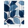 Blue Leaf Pattern Shower Curtain for Bathroom - Waterproof and Durable with Modern Design  Waterproof Polyester  Durable Fabric