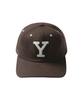 YALE Wool Leather Strap Cap_Dark Brown