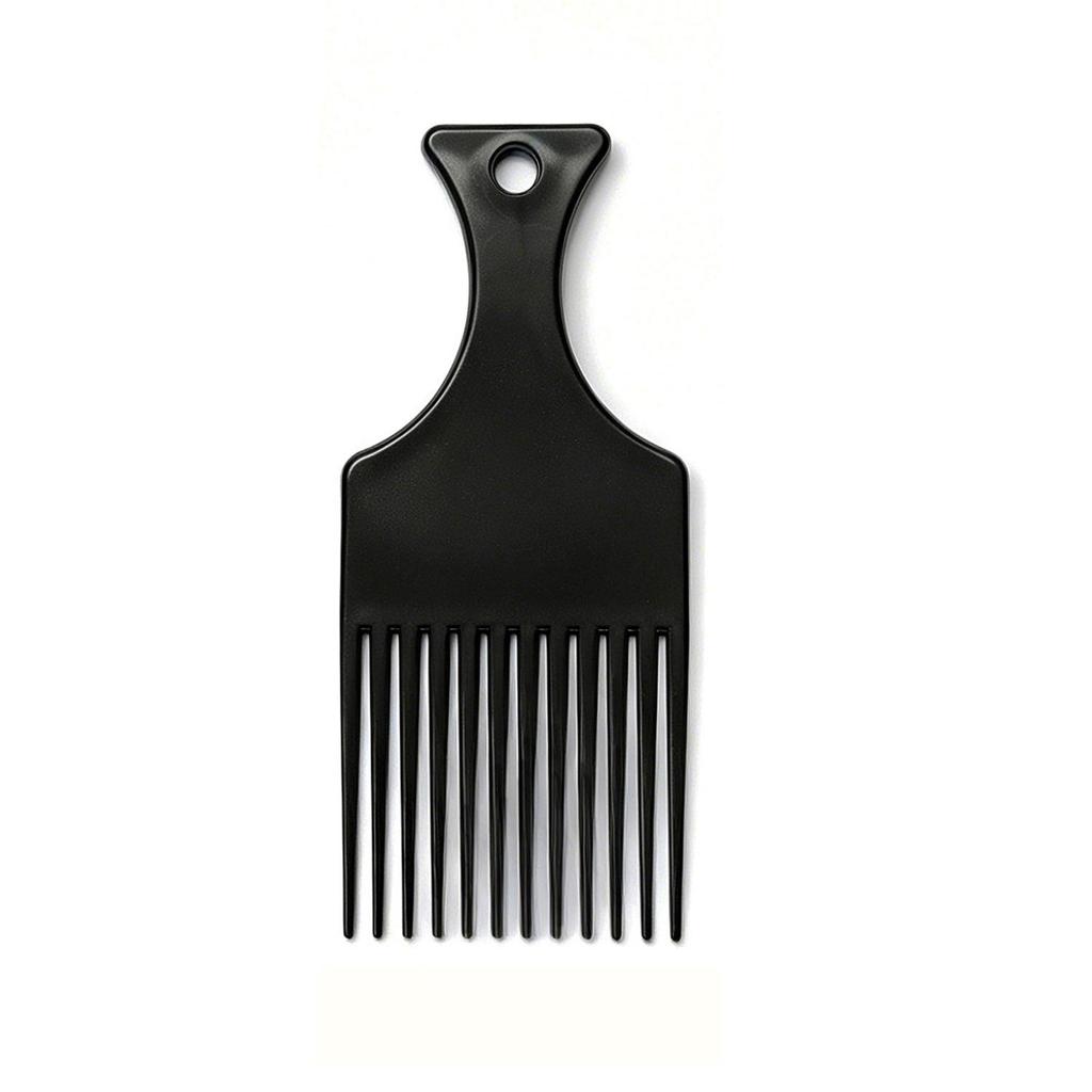 Colorful Anti-Static Plastic Hair Comb Set for Salon & Men's Styling, Including Fork Comb and Hairpin.