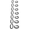 Cterwk 7 párů pozlacených 14K huggie kruhových náušnic pro ženy muže, Minimalistické pozlacené huggie kruhové náušnice, Černé