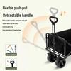 Foldable Outdoor Camping Wagon with Canopy and Table