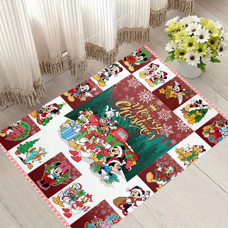 

1pc Mickey-and-Minnie Carpet Area Rug, Bedroom, and Playroom - Durable, Stain-Resistant, and Easy To Clean, Living Room, Laundry Room, Home 60cm by 90cm