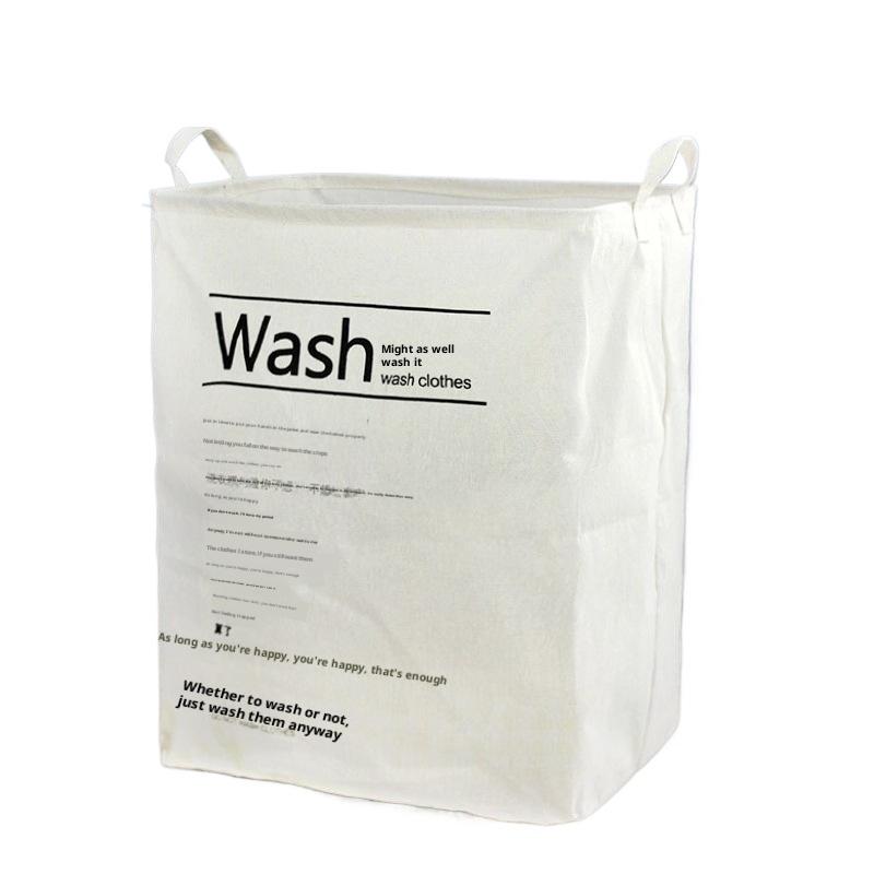 Тканевая корзина для грязного белья из льна складная корзина для белья контейнер для хранения игрушек органайзер для хранения вещей для дома спальни гостиной 48x38x24cm белый 2760₽