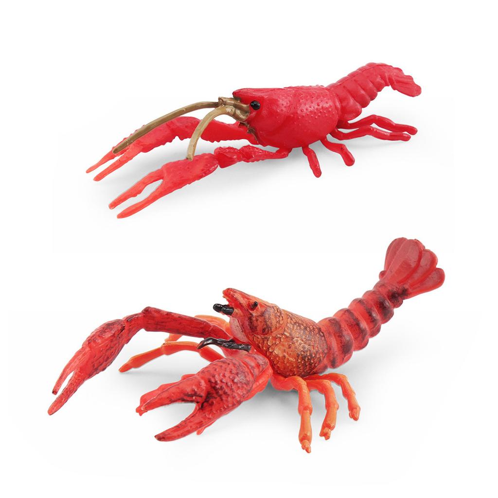 Simulation Marine Animal Freshwater Shrimp Model Red Crayfish Crayfish Crystal Shrimp Long Arm Green Shrimp Static Ornament