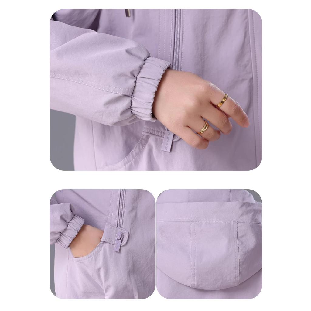 Spring Windbreaker Jacket for Petite and Middle-Aged Women, Wide-Sleeved Design