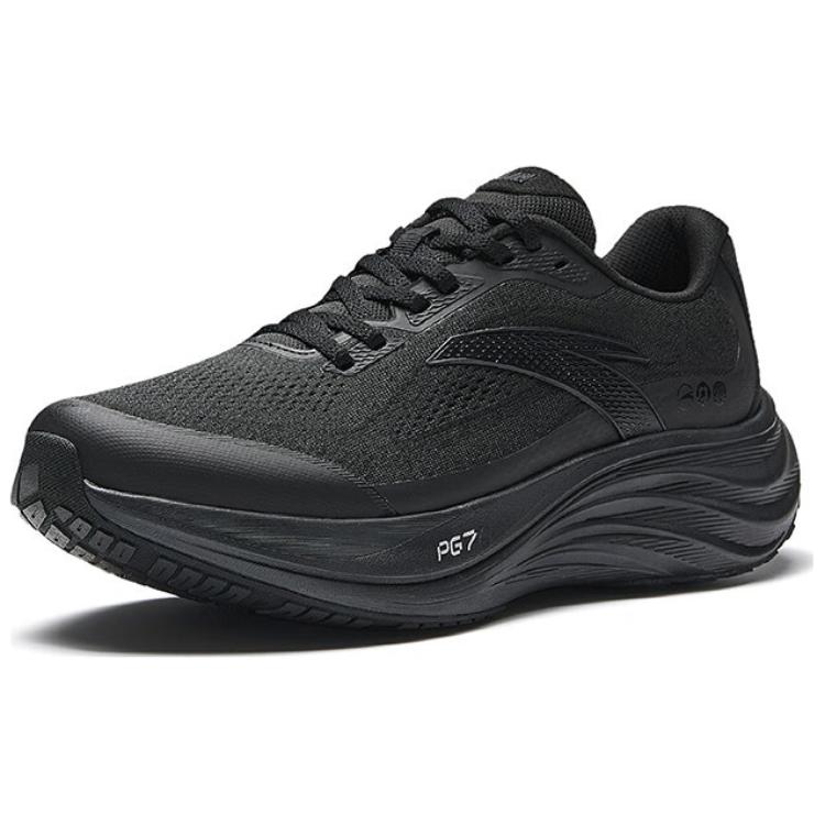 Anta Pg7 Travel 1.5 Men Basic Black Cushioned Breathable Road Running Sneakers 112515508-8