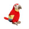 Simulation Red Parrot Doll Plush Toy Bird Doll Girl Bag Keychain Pendant Rag Doll