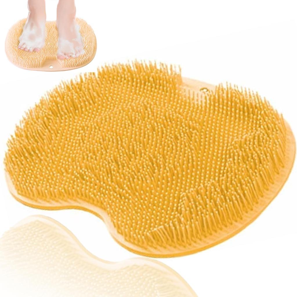 OKAWASI Foot Foot Washing Mat with Suction Soft Silicone Promotes Blood Foot Bath Mat for Bathroom Brush, Cups, Exfoliating, Brush, Circulation,