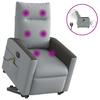 Lift-Up Massage Chair, Electric, Reclining, Light Gray