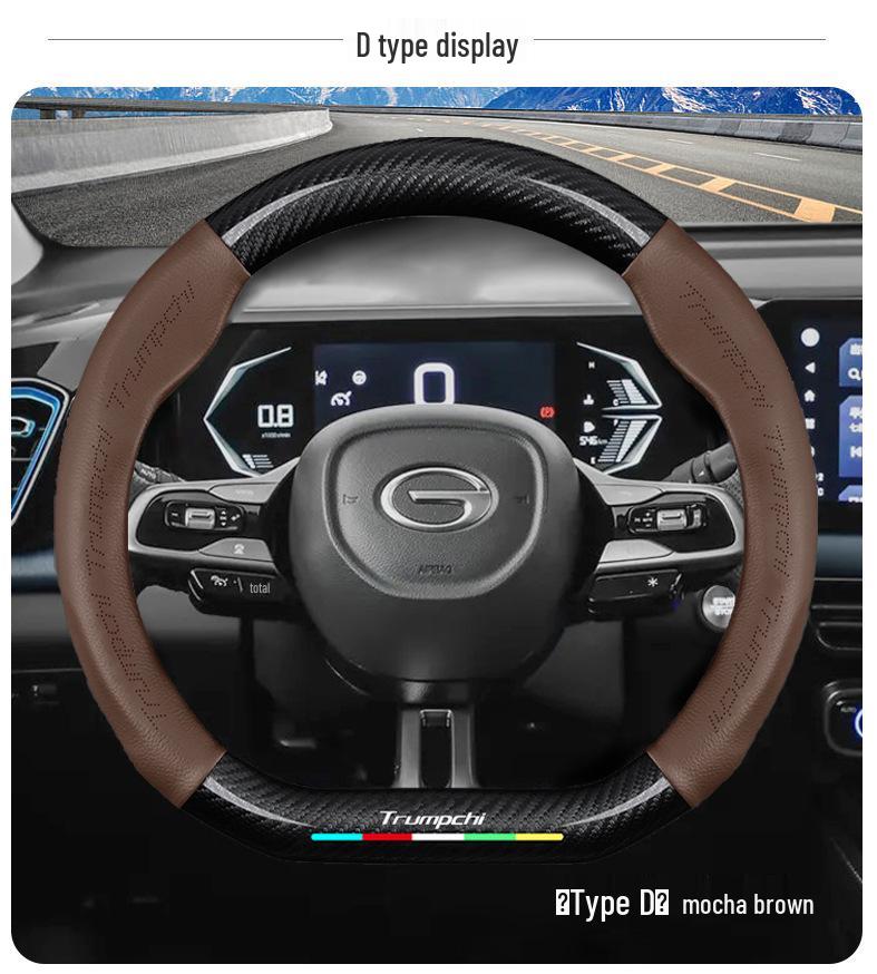 Genuine Leather Steering Wheel Cover for GAC Trumpchi GS4 GS3 GS5 AION V S Mei 580 GA4 GA6