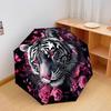 PinkAnimals Pattern Pattern New Style Umbrella, 1 Piece Automatic Folding Umbrella, Portable Travel Umbrella, Outdoor Umbrella, Birthday Gift