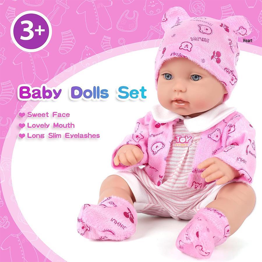 30CM Reborn Baby Doll Set - 12 Inch Children's Comfort Vinyl Doll