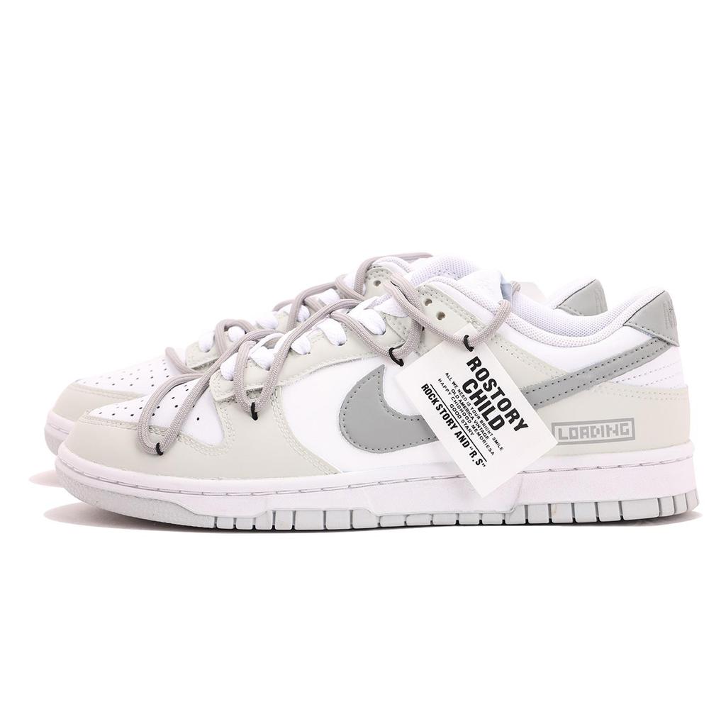 Nike Dunk Coverage Low top Skateboard Shoes Unisex White Gray HF5441-105(Team59-)