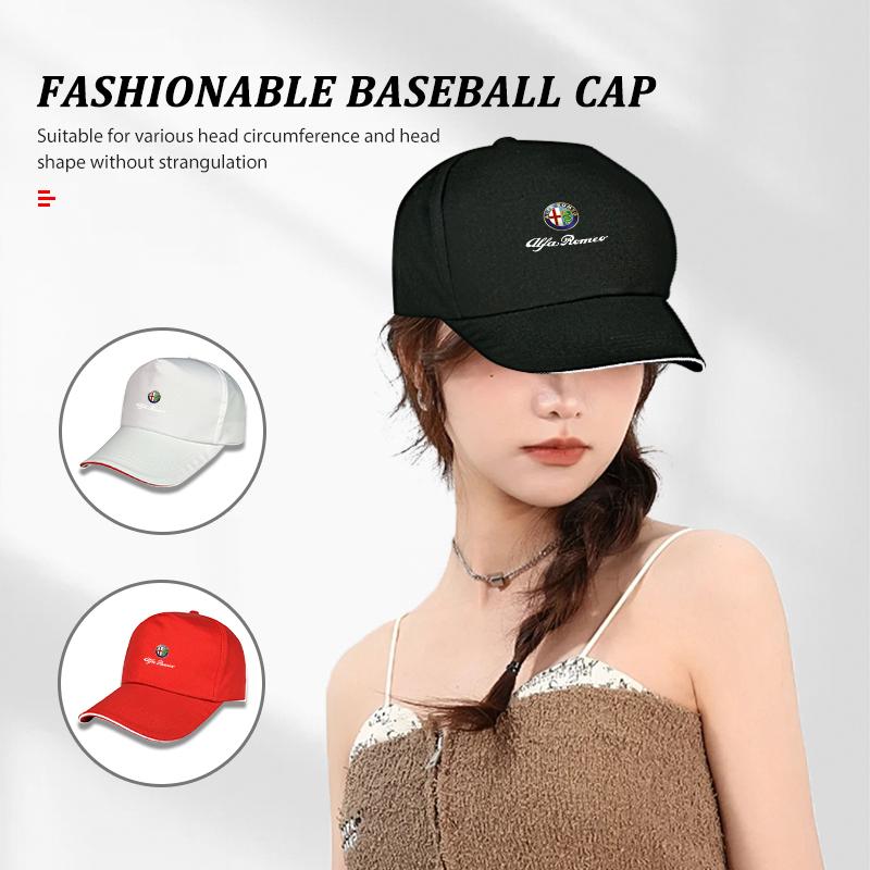 RXDMV1 Fashion Car Baseball Cap Man Racing Logo Motorcycle Sport Hat For Alfa Romeo GT Stelvio F1 Brera Volante Tonale Gloria Disco