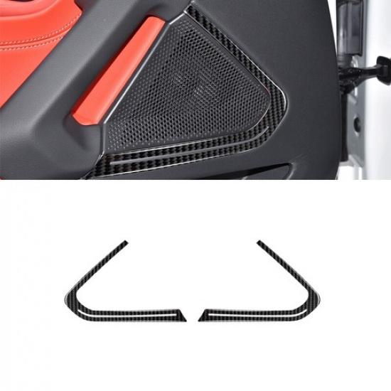 2pcs Carbon Fiber Interior Door Panel Speaker Cover Trim For BMW Z4 G29 -22