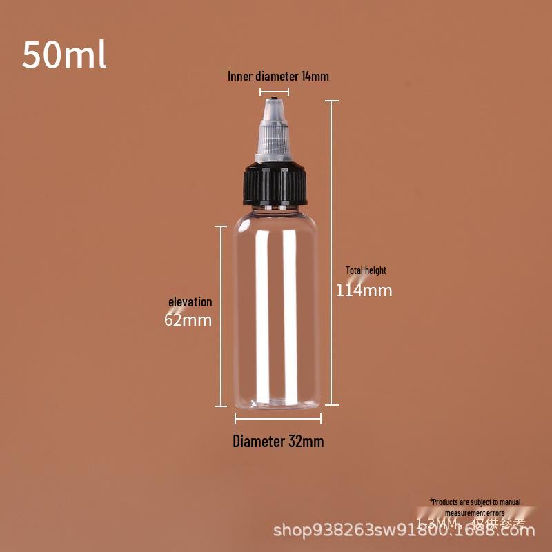 Transparent PET Squeeze Bottle with Pointed Cap - Available in 120ml, 200ml, 500ml for Lotion, Pigment, Ink, Refill or Dropper Use.