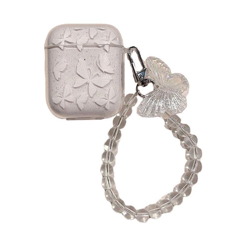 Glitter Butterfly Printing for AirPods Pro1 Apple 1 Generation Bluetooth Headset Cover AirPods 1 Protective Case