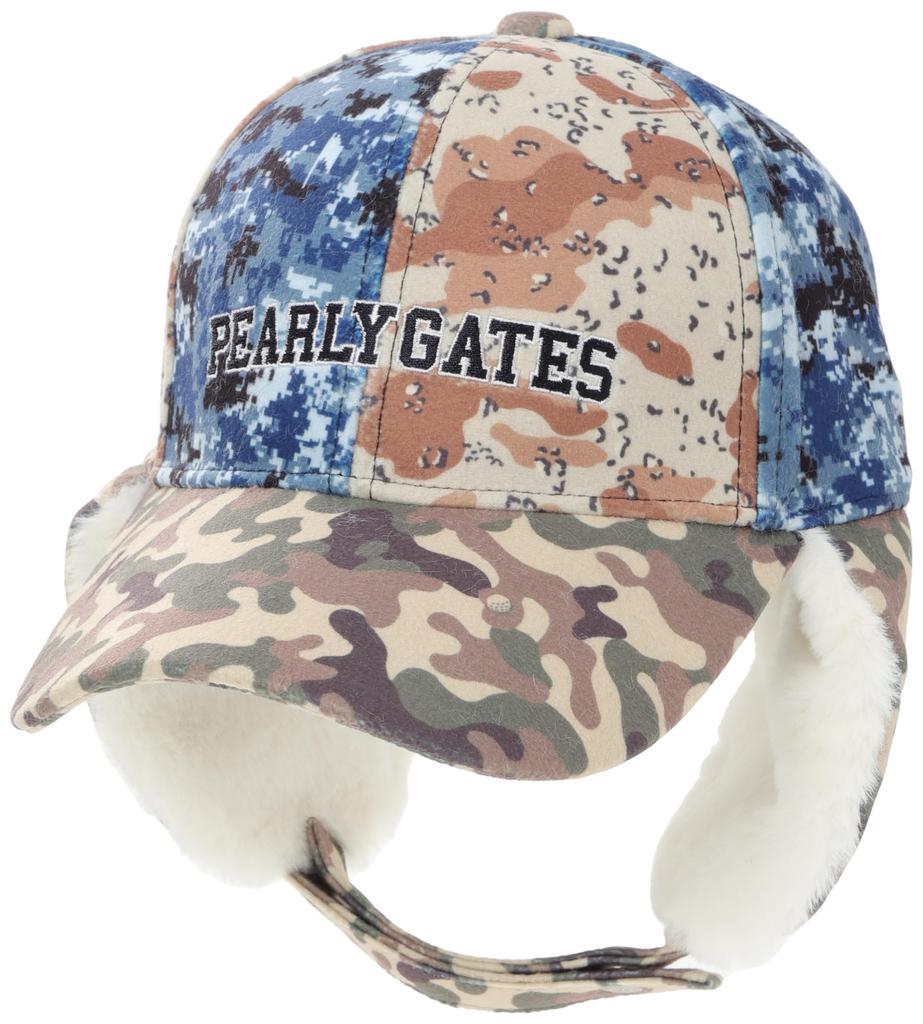 [PEARLY GATES] Unisex Cap with Earmuffs Multi Camo Pattern CAP UNISEX  053-3287107 181Multicolor FR