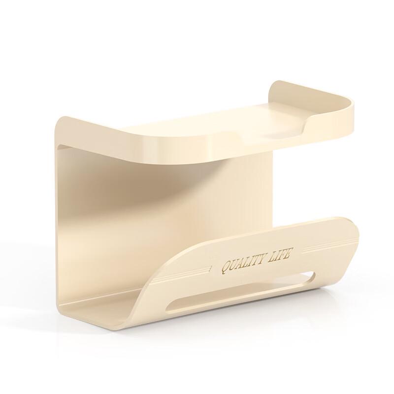 Bathroom Wall-Mounted Tissue Box with Storage Shelf