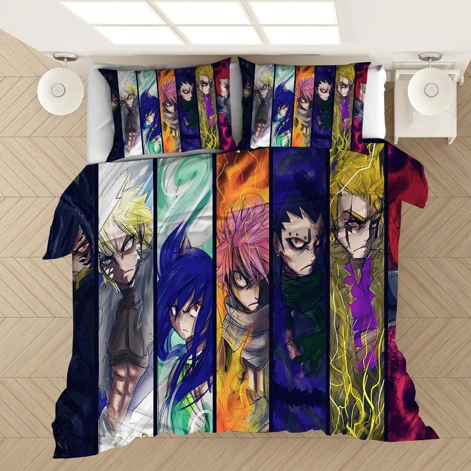 Comforter Fairy Tail Bedding Set 3D S Japan Anime Comforter Bedding Sets Fairy Tail Bedclothes (No Sheet) Ayr